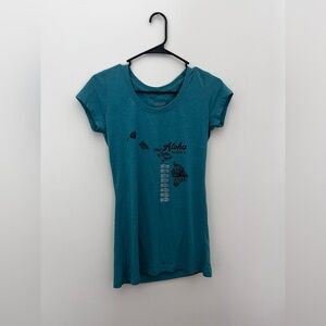 Women's Turquoise Hawaii Graphic T-Shirt
